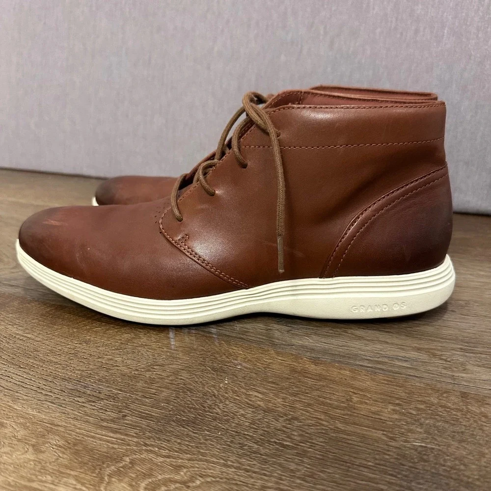 Cole Haan Grand Tour Chukka 10.5M Brown‎ Leather Business Casual Athleisure